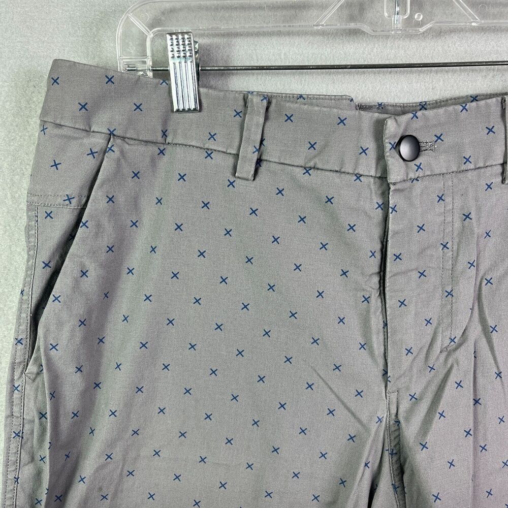 Lululemon The Works Short Quick Oxford 36 X Men  Dark Ash Gray Cross Pattern